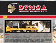Tablet Screenshot of demoliciones-dymsa.com.mx